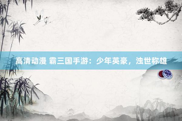 高清动漫 霸三国手游：少年英豪，浊世称雄