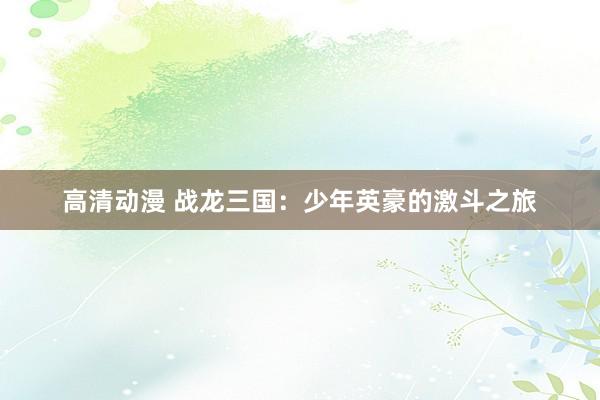 高清动漫 战龙三国：少年英豪的激斗之旅