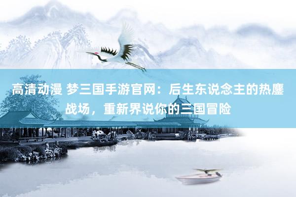 高清动漫 梦三国手游官网：后生东说念主的热鏖战场，重新界说你的三国冒险