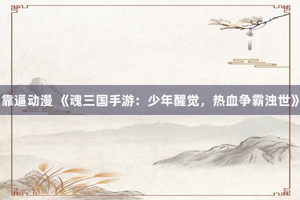 靠逼动漫 《魂三国手游：少年醒觉，热血争霸浊世》