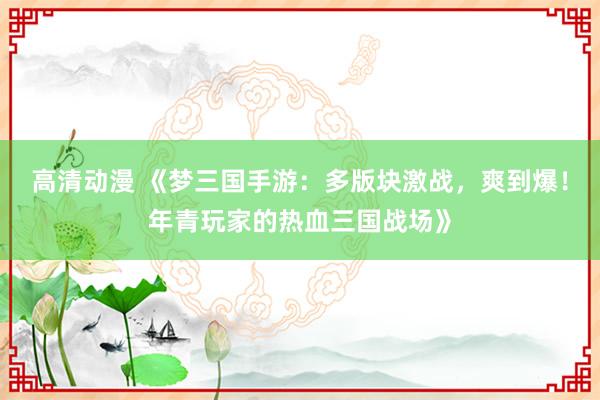 高清动漫 《梦三国手游：多版块激战，爽到爆！年青玩家的热血三国战场》