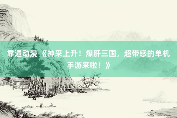 靠逼动漫 《神采上升！爆肝三国，超带感的单机手游来啦！》